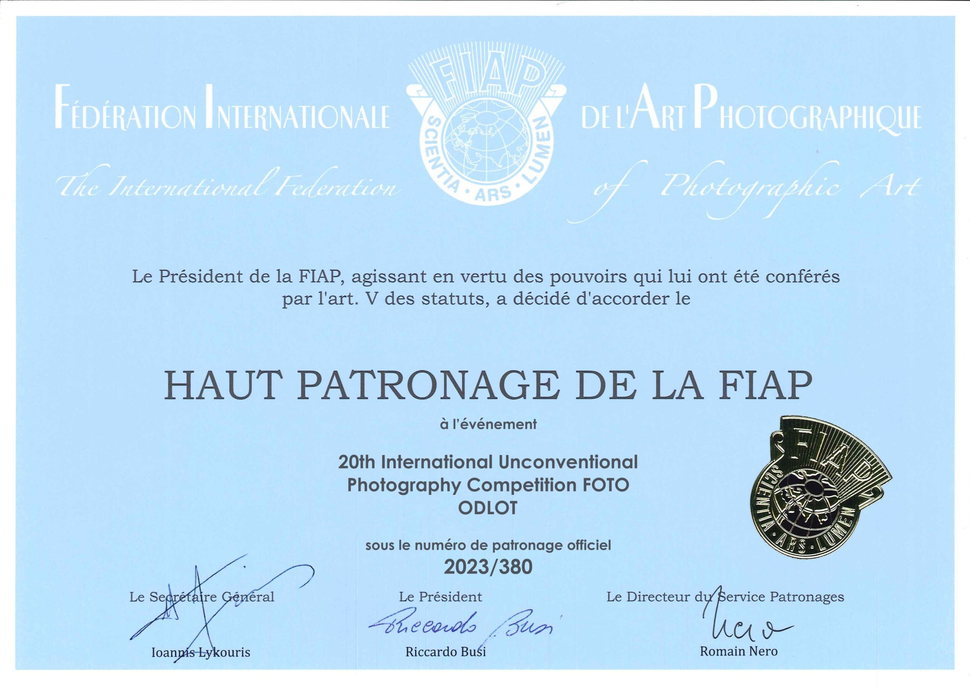 FIAP certyfikat