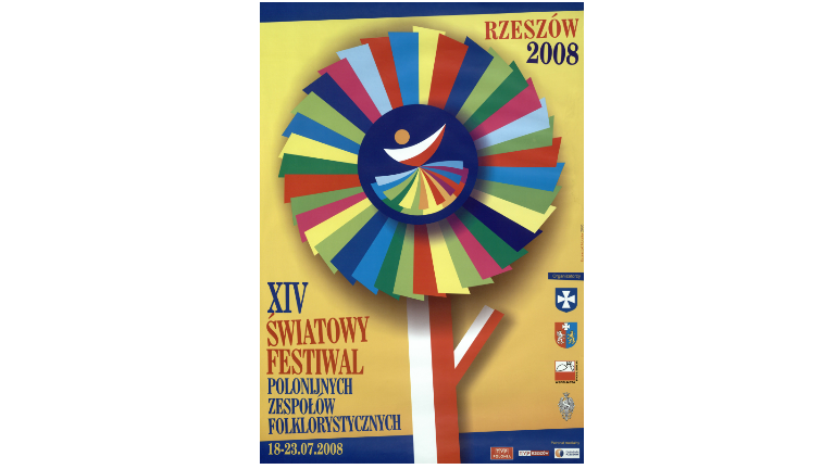 XIV Światowy Festiwal Polonijnych Zespołów Folklorystycznych : Rzeszów 2008 [Plakat]